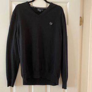 Fred Perry V neck Merino Wool sweater